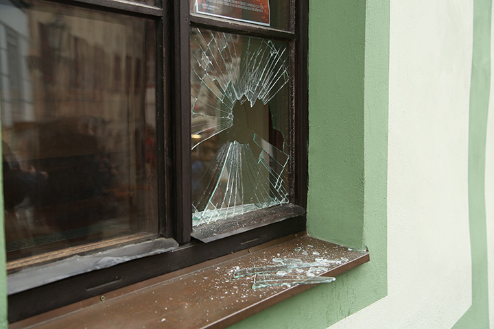 A2B Glass are able to board up broken windows while they are being repaired in Seaford.